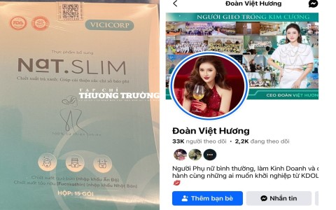 Giảm cân NaT.Slim do Boss Đoàn Việt Hương phân phối có dấu hiệu lưu hành hàng giả, ảnh hưởng sức khỏe người tiêu dùng?